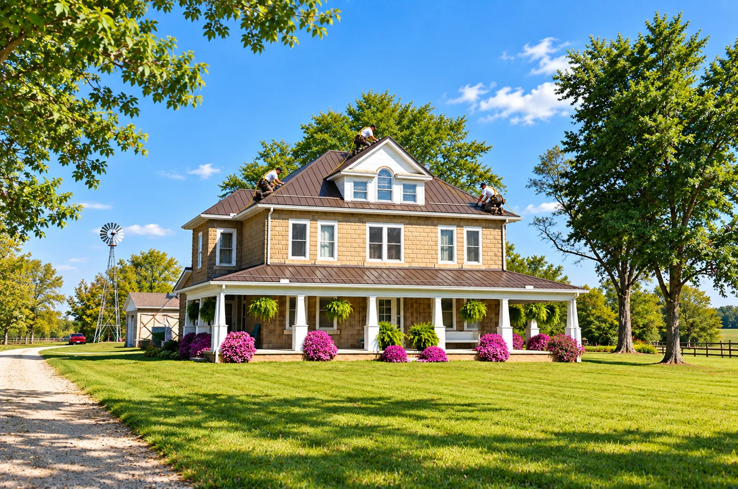 Traditional family home with a complete architectural shingle roof